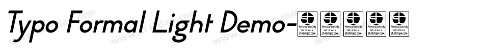 Typo Formal Light Demo字体转换